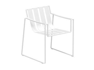 STRAPPY - Sled base fabric garden chair with armrests by Royal Botania - view 2